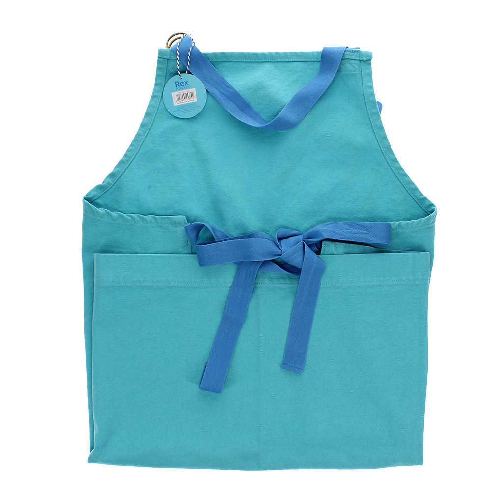 zweifarbige utility-schürze - hellblau