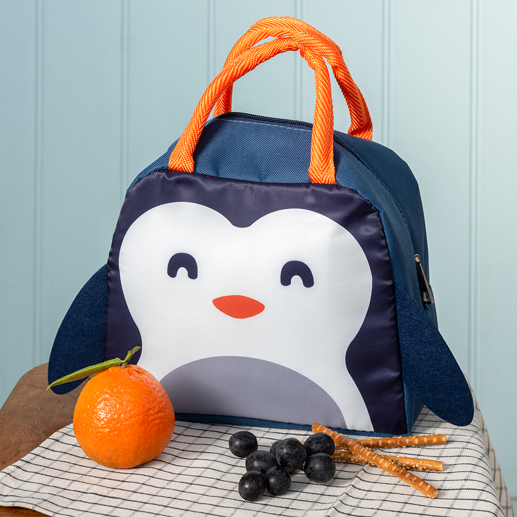 children's insulated lunch bag - penguin