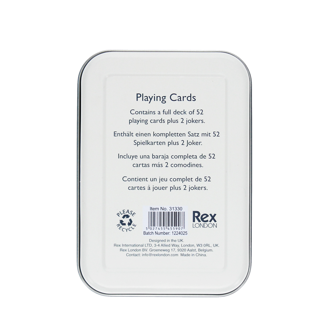 playing cards in a tin - dog park