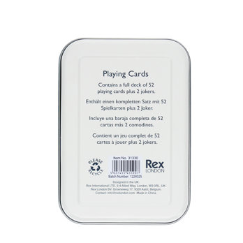 playing cards in a tin - dog park