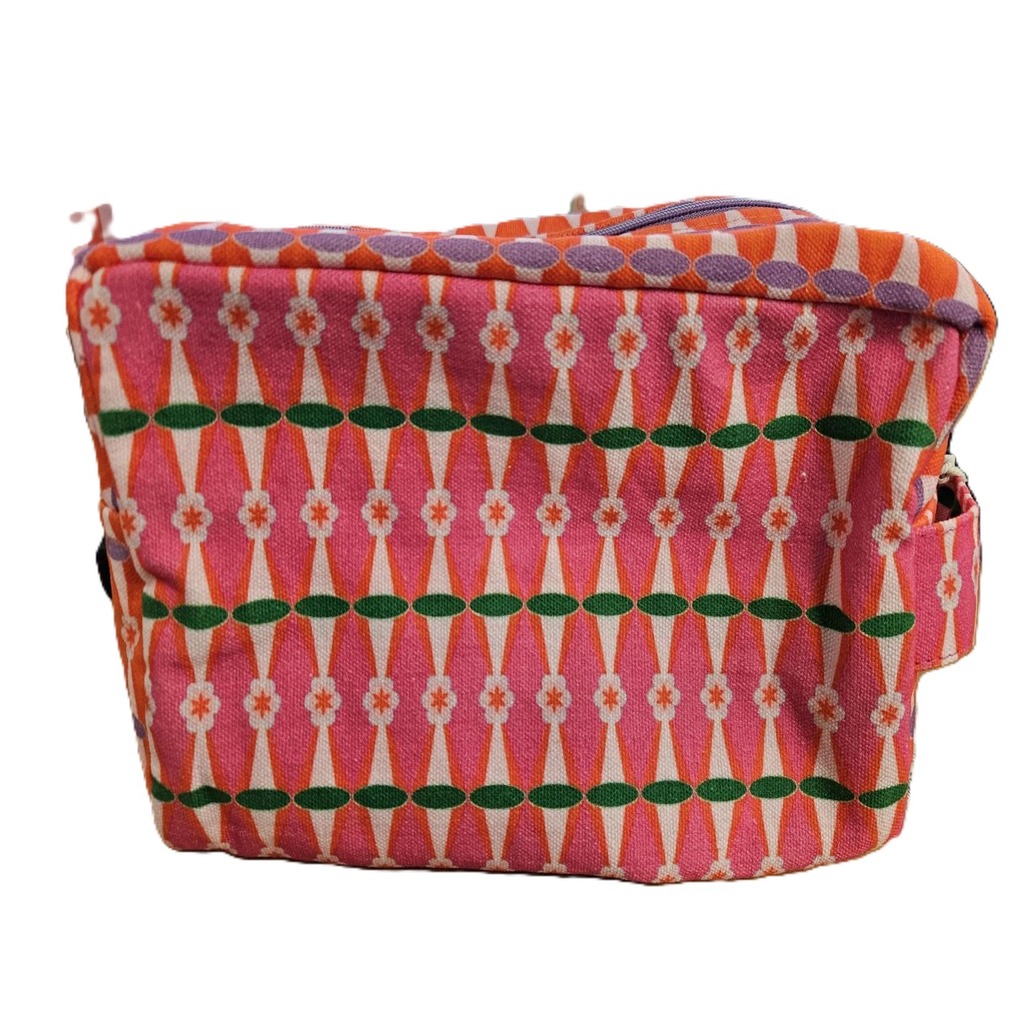 wash bag - geometric flower