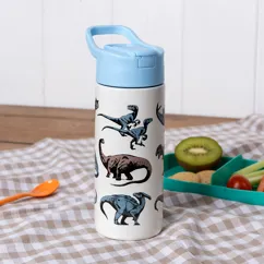 stainless steel bottle with push button lid 500ml - dinosaur stainless steel bottle with push button lid 500ml - dinosaur