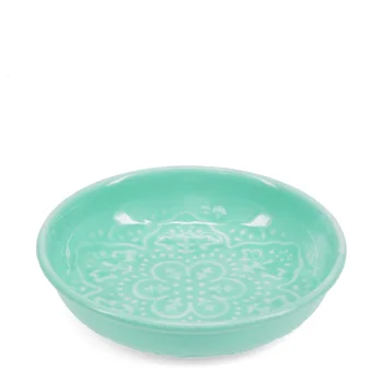 enamel trinket dish - aqua enamel trinket dish - aqua