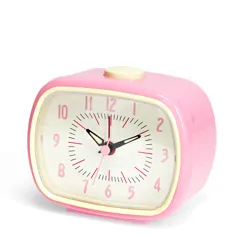 retro alarm clock - pink retro alarm clock - pink