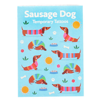 tatouages ​​temporaires - sunny sausage dog