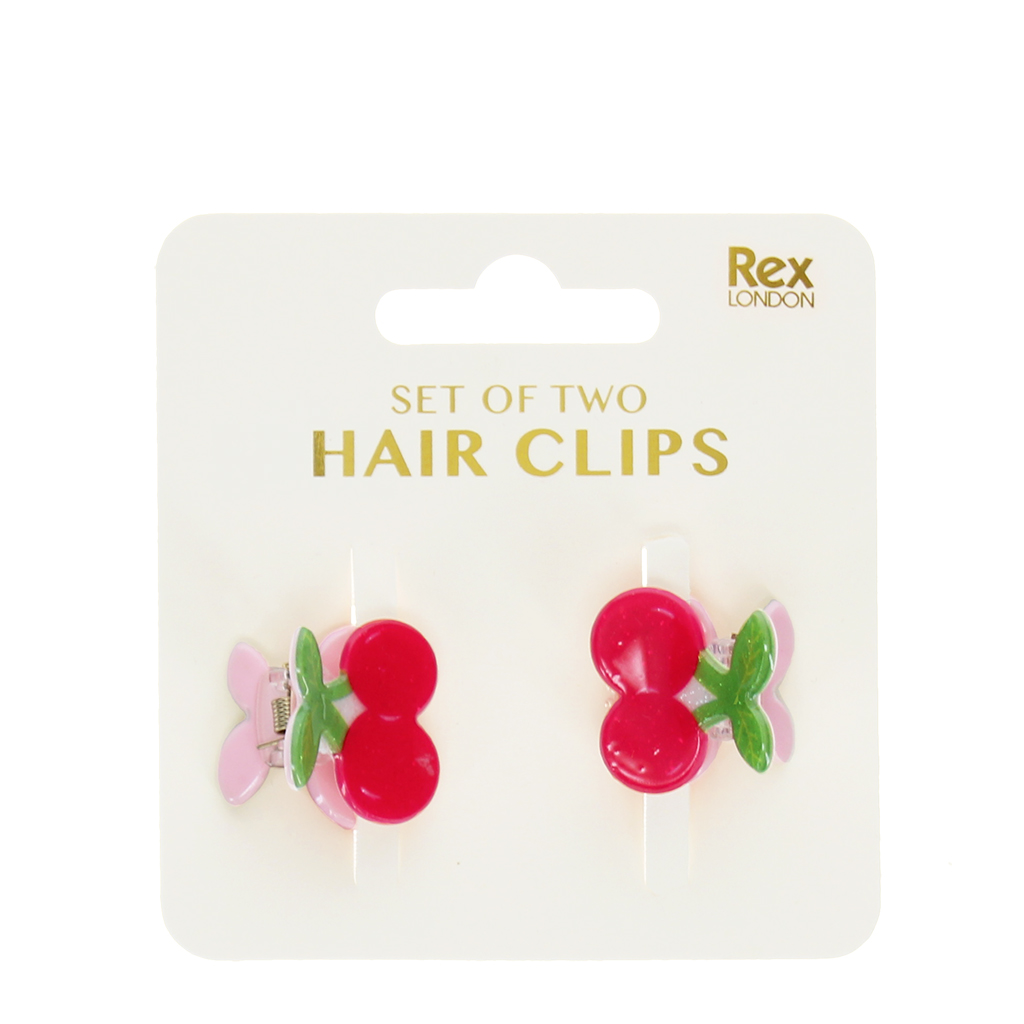 mini pinces à cheveux (lot de 2) - cerises