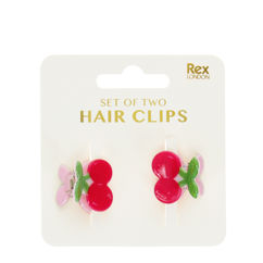 mini-haar-klammern (2-er set) - cherry