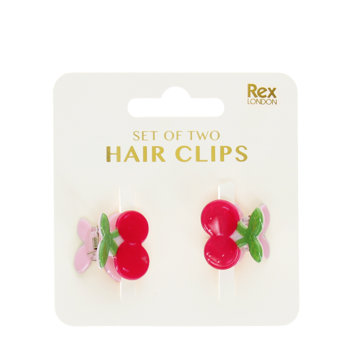 mini-haar-klammern (2-er set) - cherry