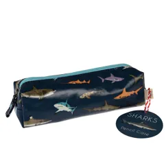 pencil case - sharks