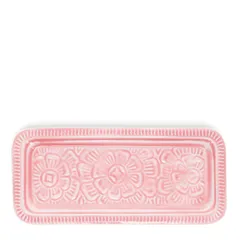 enamel trinket tray - pink enamel trinket tray - pink
