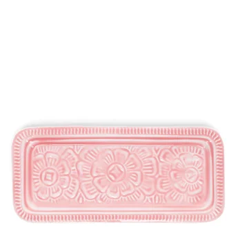 enamel trinket tray - pink enamel trinket tray - pink