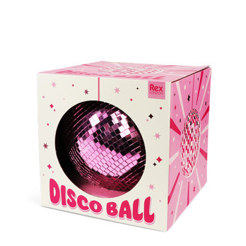 boule disco suspendue (15 cm) - rose