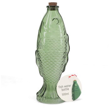 bouteille en verre 500 ml - poisson vert