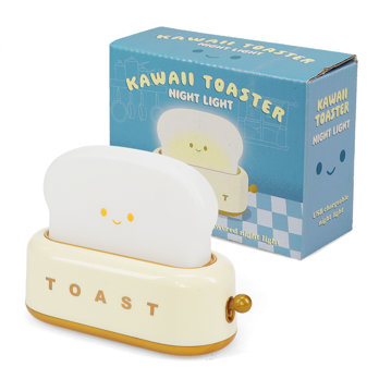 usb rechargeable dimmable night light - kawaii toaster