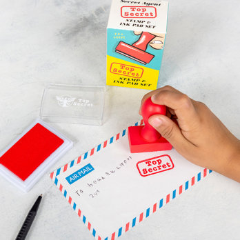 top secret stamp and ink set
