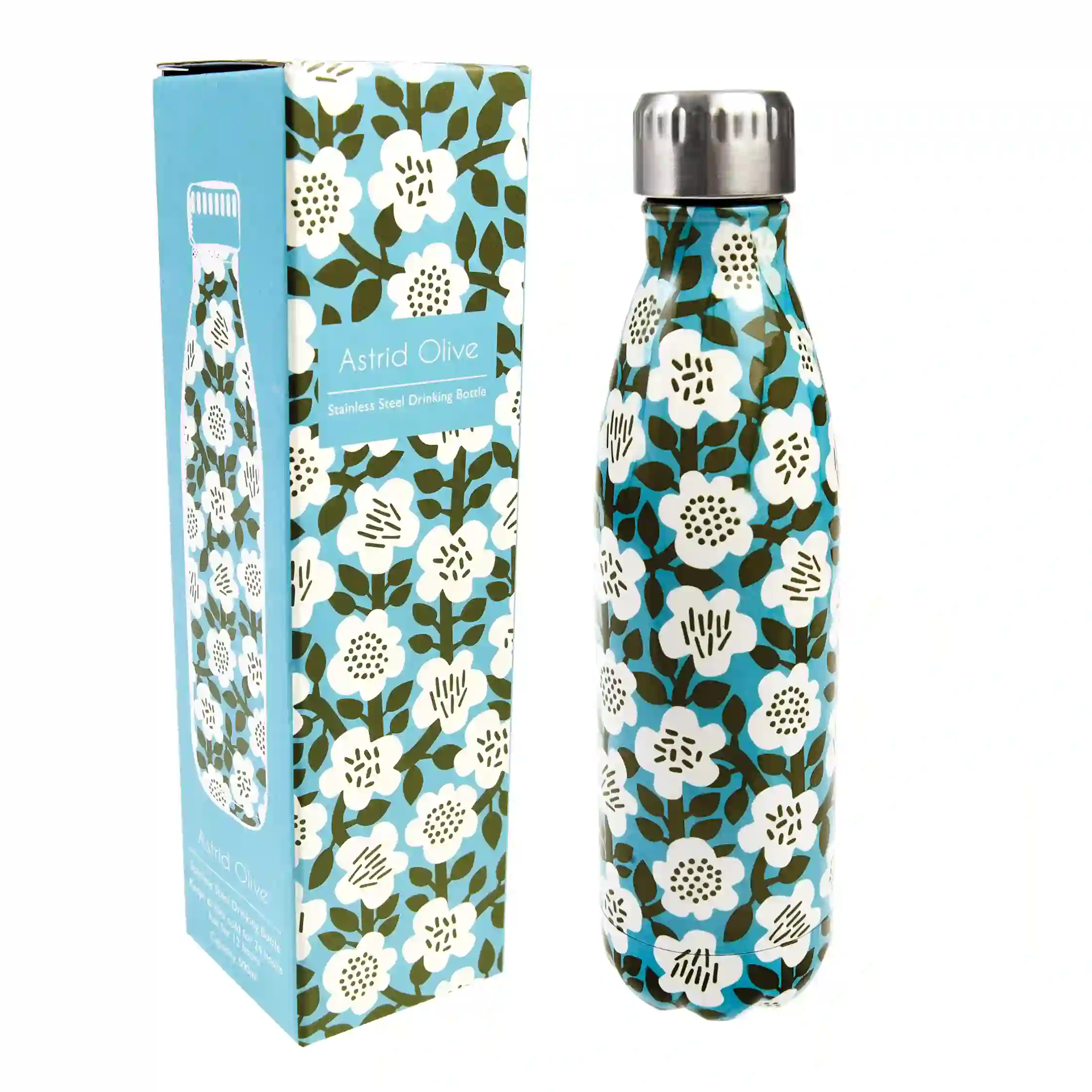 stainless steel bottle 500ml - astrid olive