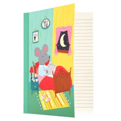 a5 notebook - mouse in a house