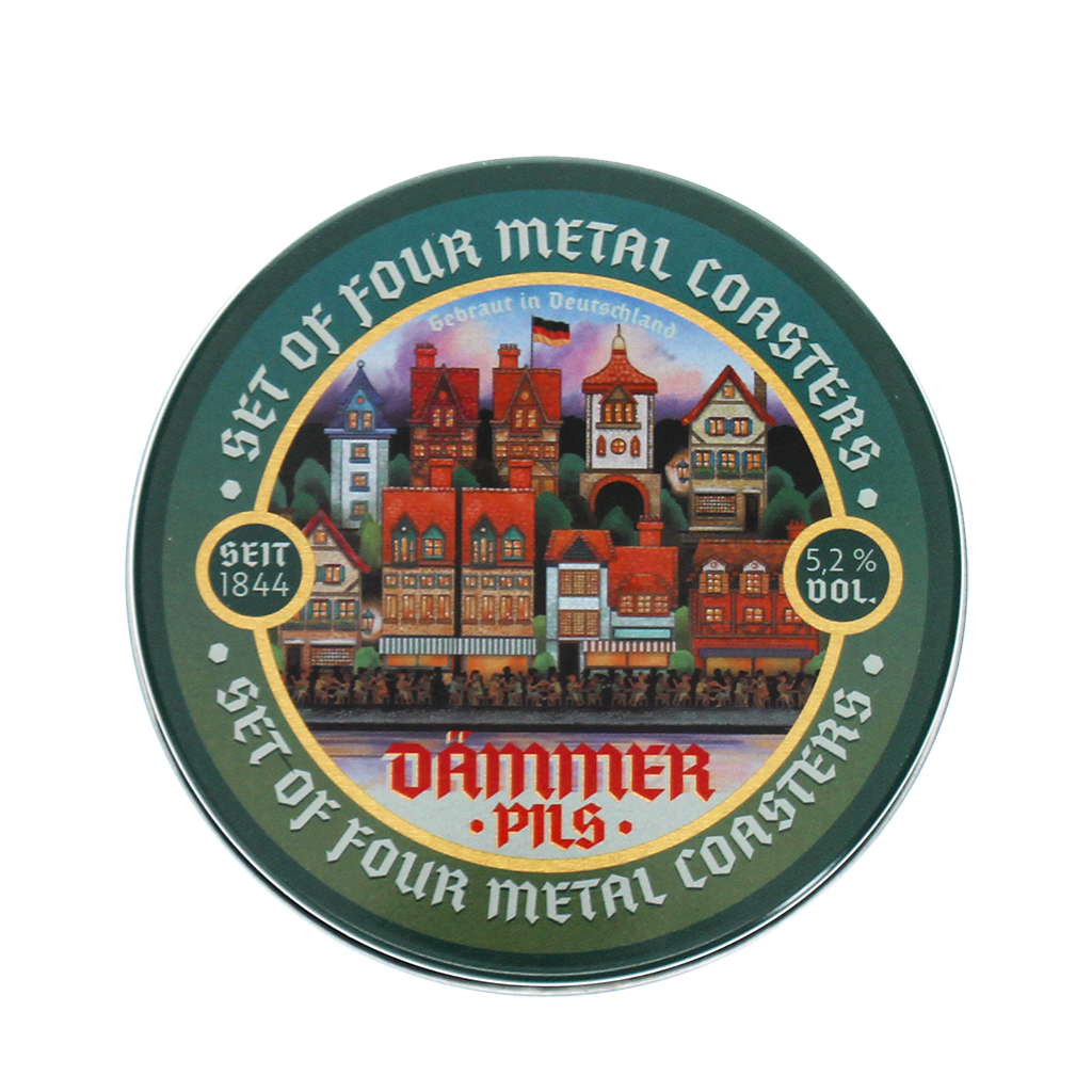 metal coasters (set of 4) - dammer pils