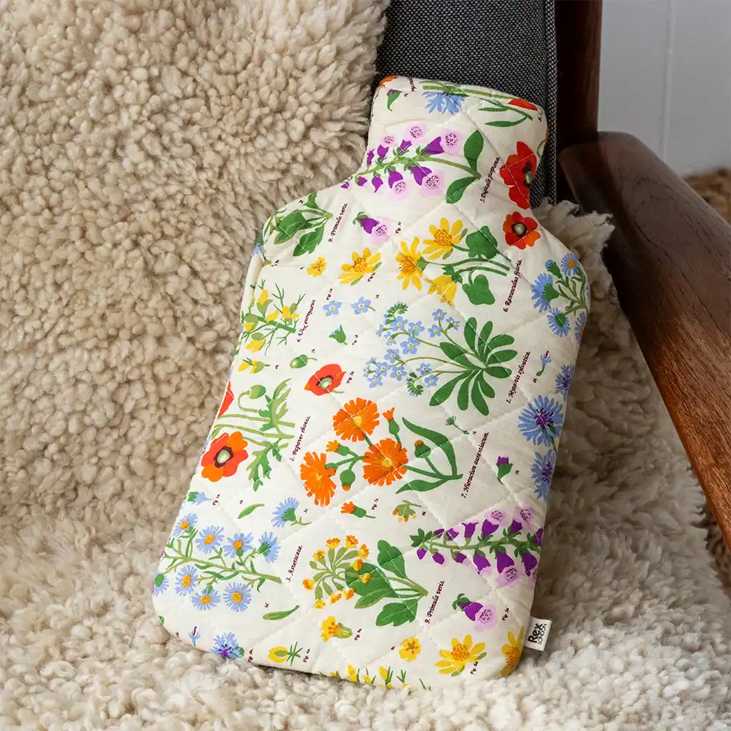 hot water bottle - wild flowers