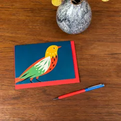 greetings card - patterned bird