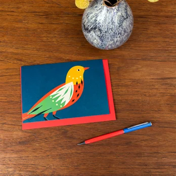 greetings card - patterned bird greetings card - patterned bird
