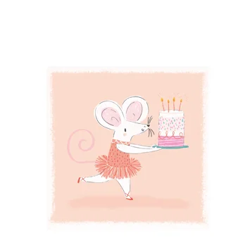 birthday card - mouse ballet birthday card - mouse ballet
