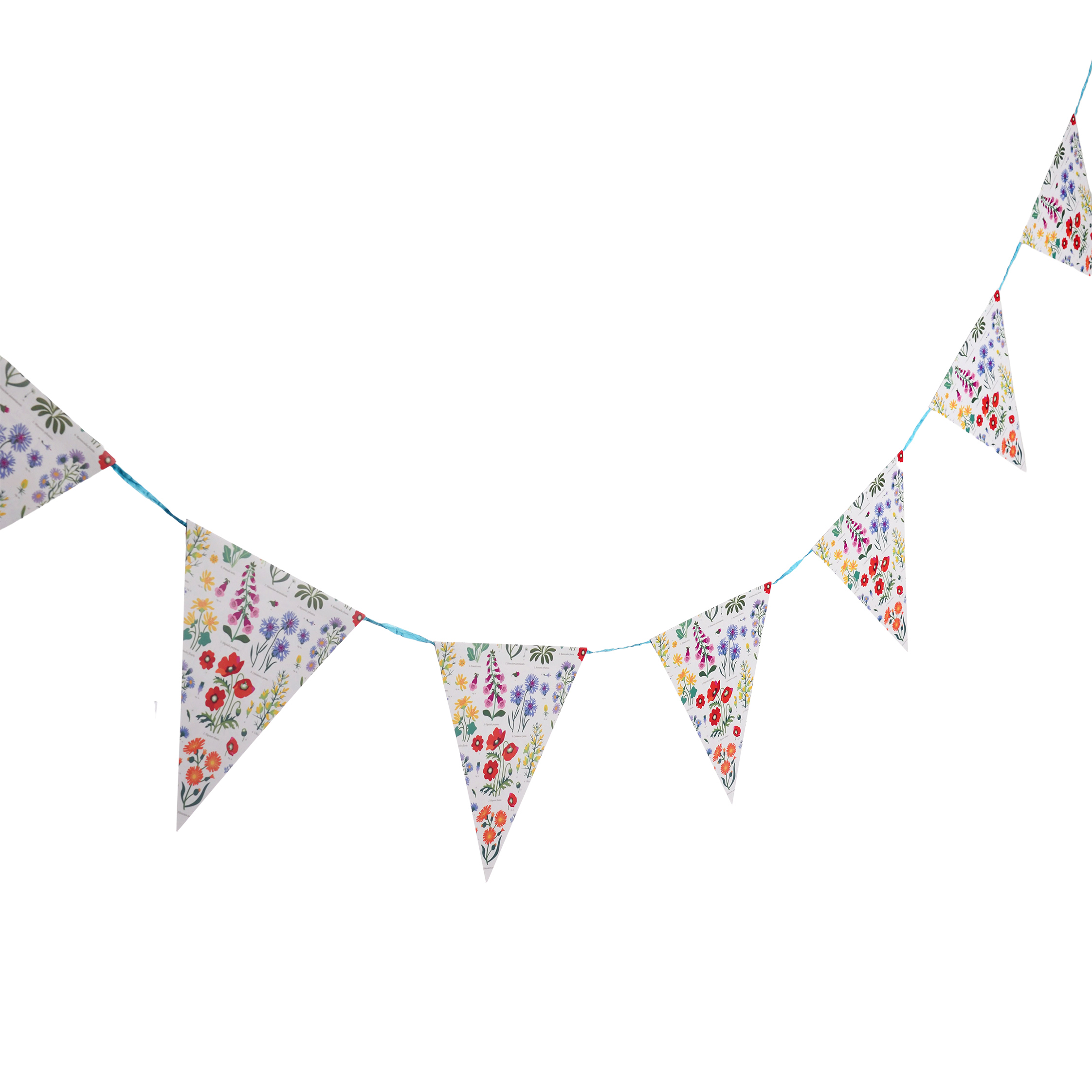 paper bunting (3 metres) - wild flowers