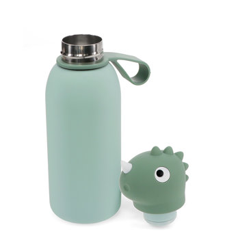 children's animal head drinks bottle 350ml - dinosaur