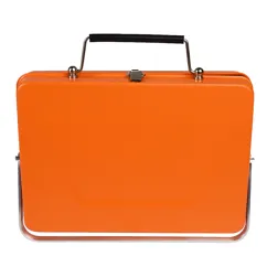 barbacoa portátil en maleta - naranja