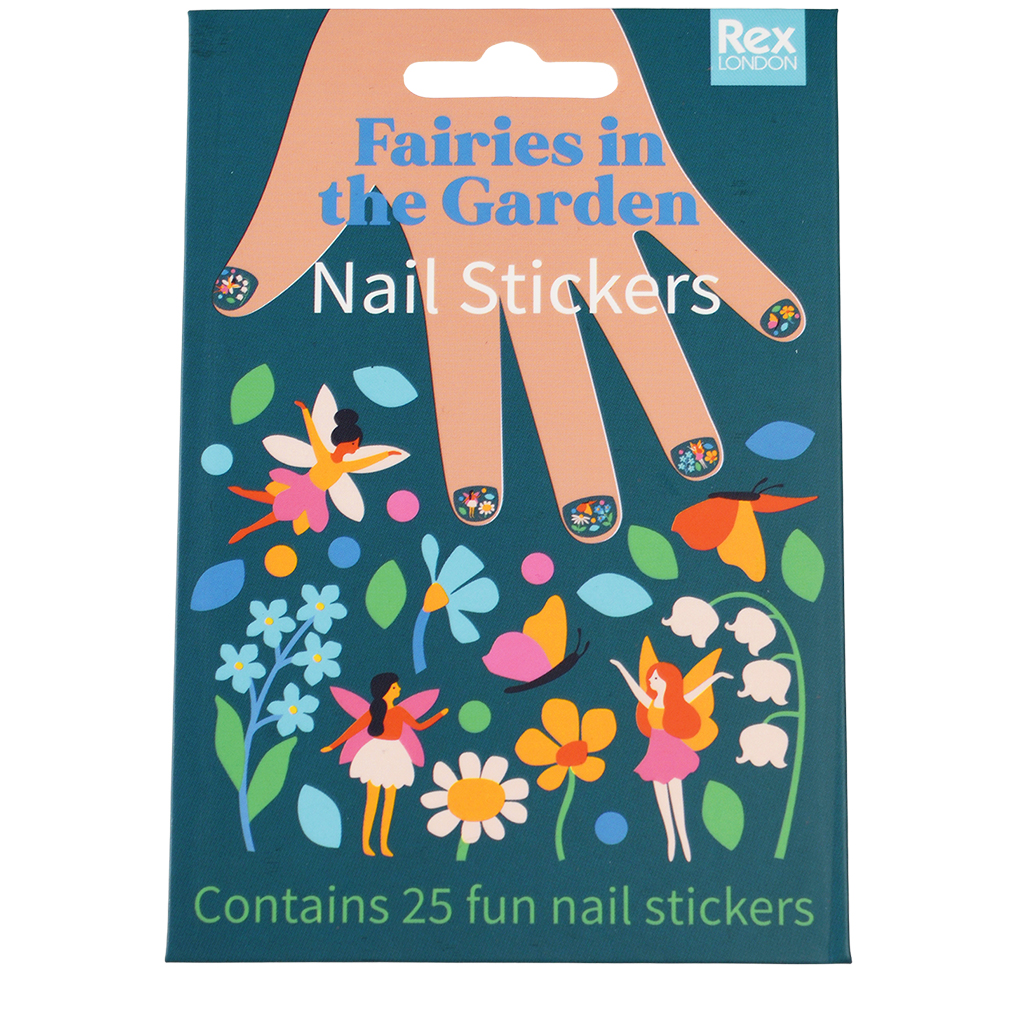 children's nail stickers - fairies in the garden