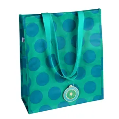 shopping bag - blue on turquoise spotlight shopping bag - blue on turquoise spotlight