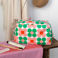 trousse de toilette - marguerite rose et verte
