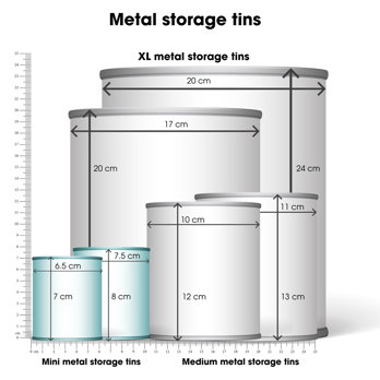 mini storage tins (set of 2) - fish