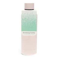 rubber coated steel bottle 500ml - light pink rubber coated steel bottle 500ml - light pink