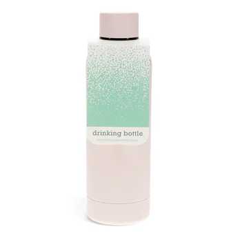 rubber coated steel bottle 500ml - light pink rubber coated steel bottle 500ml - light pink