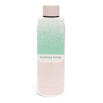 rubber coated steel bottle 500ml - light pink