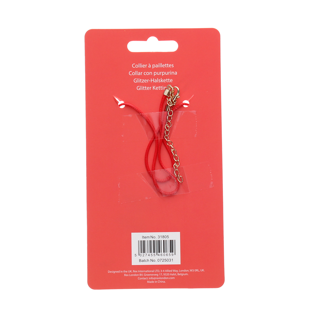 collier à paillettes - cherry