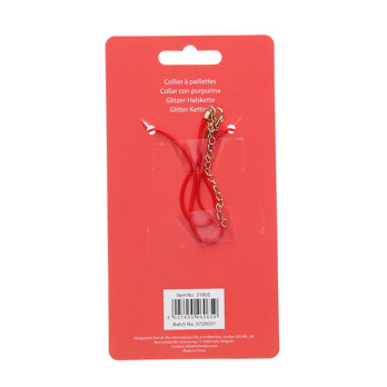 collier à paillettes - cherry