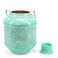 teelichthalter aus emaille - aqua