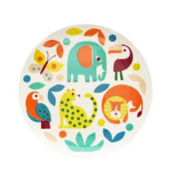 children's melamine plate - wild wonders children's melamine plate - wild wonders