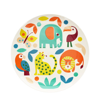 teller aus melamin für kinder - wild wonders