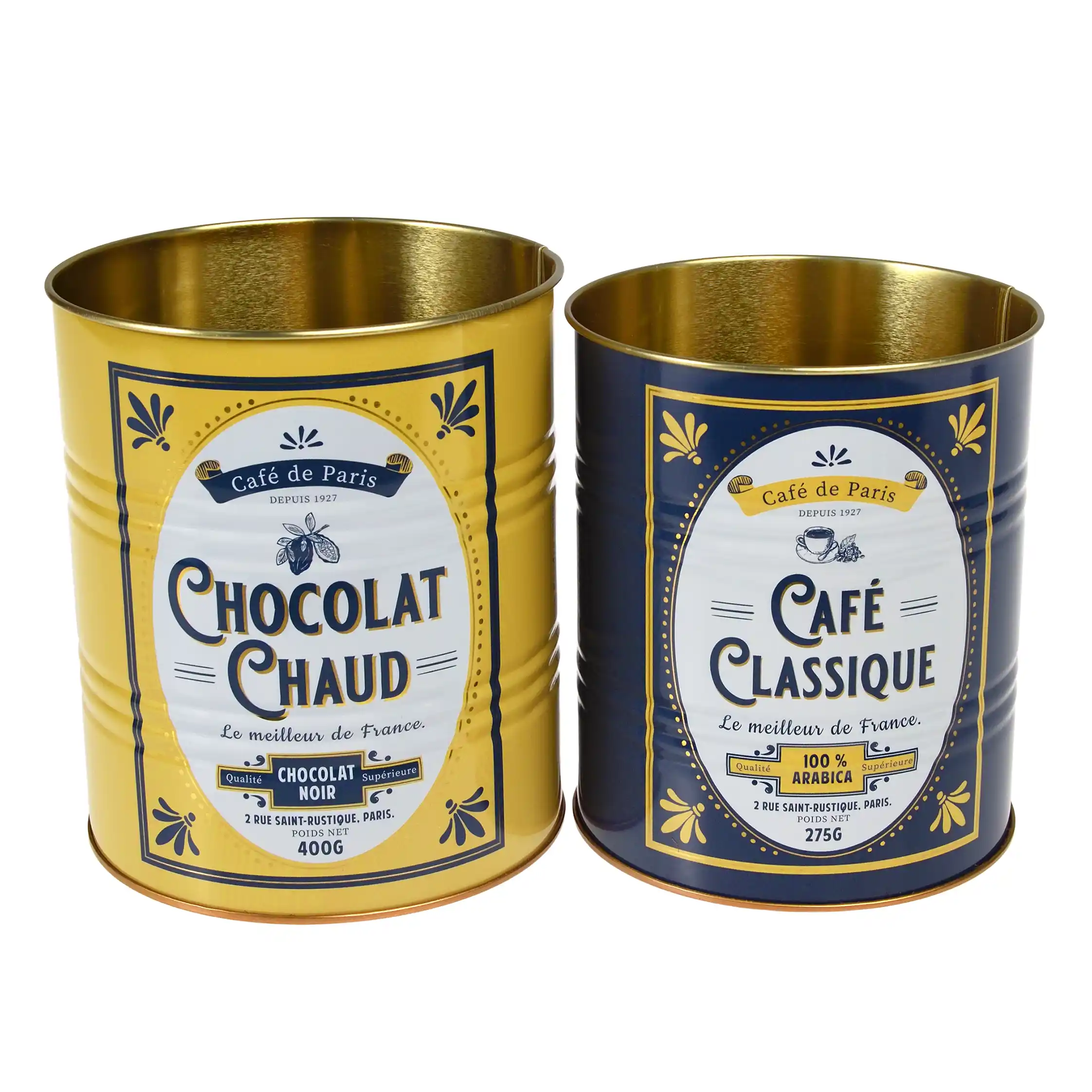 storage tins (set of 2) - café de paris