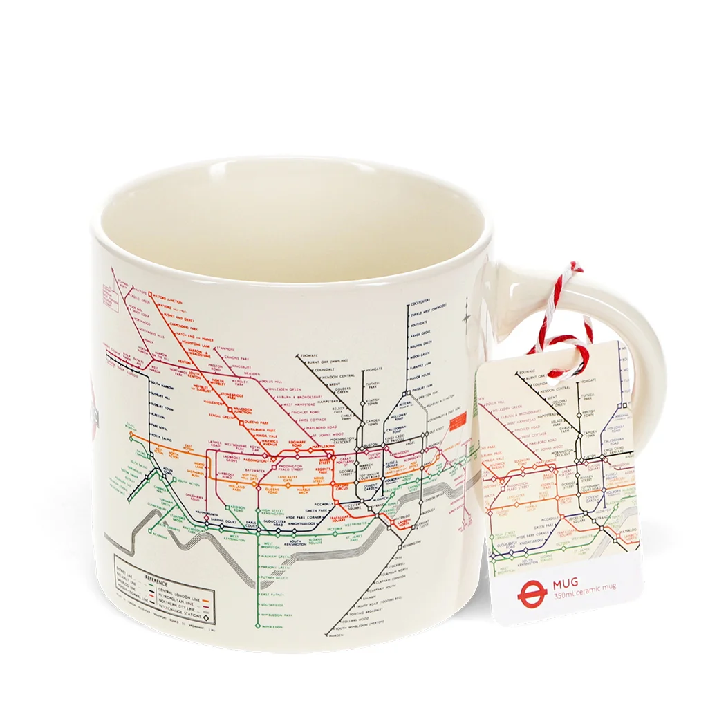 taza de cerámica - tfl mapa del metro