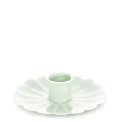 enamel flat flower candle holder - light grey enamel flat flower candle holder - light grey