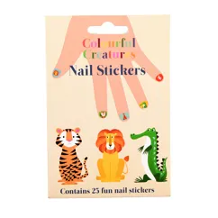 autocollants pour ongles "colourful creatures" (paquet de 25)
