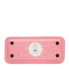 enamel trinket tray - pink enamel trinket tray - pink