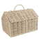 korb aus geflochtenem papier in form eines hauses