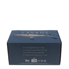 dose mit 12 buntstiften sharks dose mit 12 buntstiften sharks