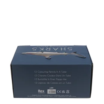 dose mit 12 buntstiften sharks dose mit 12 buntstiften sharks