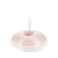 enamel chamberstick candle holder - soft pink